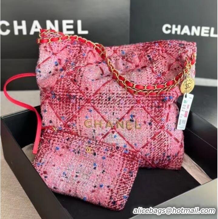 Luxury Cheap CHANEL 22 HANDBAG AS3261 pink