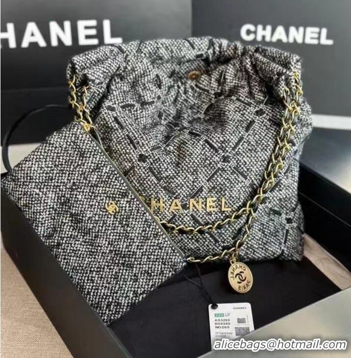 New Fashion CHANEL 22 HANDBAG AS3261 gray