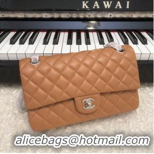 AAAAA Chanel 2.55 Series Flap Bag Original Lambskin Leather 5024CF A01112 Caramel Silver-Tone