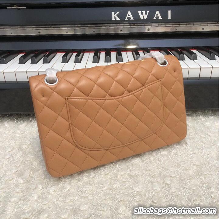 AAAAA Chanel 2.55 Series Flap Bag Original Lambskin Leather 5024CF A01112 Caramel Silver-Tone