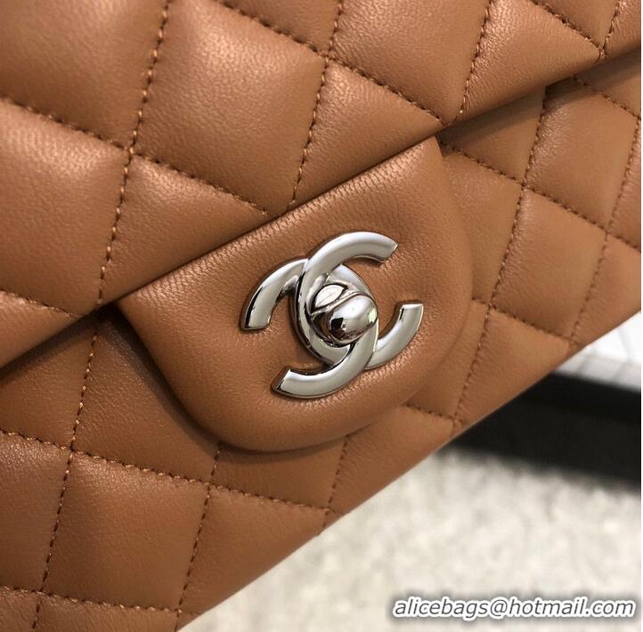 AAAAA Chanel 2.55 Series Flap Bag Original Lambskin Leather 5024CF A01112 Caramel Silver-Tone