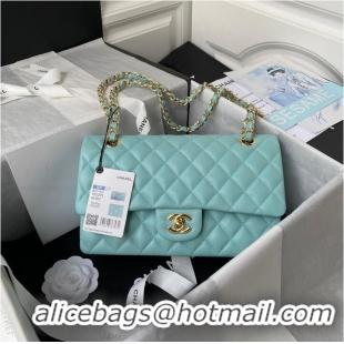 Best Price Chanel 2.55 Series Flap Bag Original Caviar Leather Y01295 A01112 Blue Gold-Tone hardware