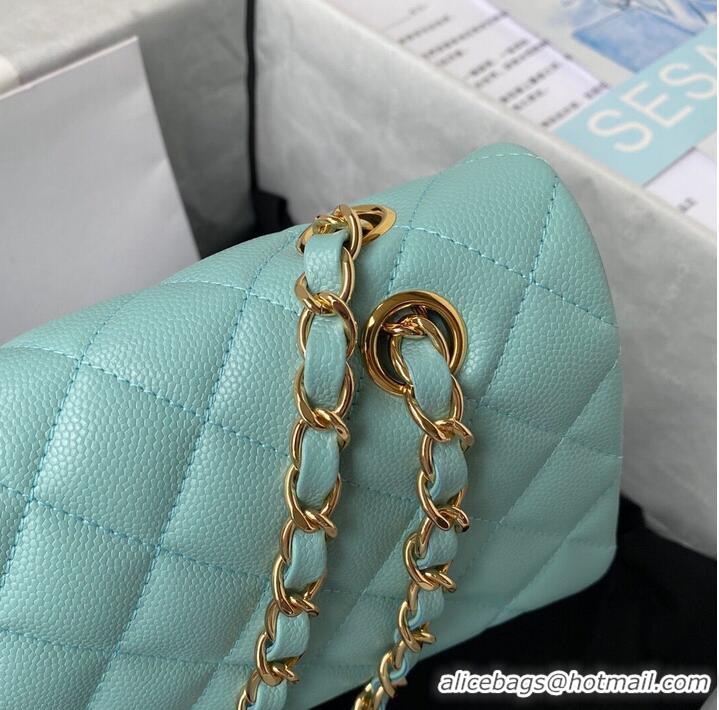 Best Price Chanel 2.55 Series Flap Bag Original Caviar Leather Y01295 A01112 Blue Gold-Tone hardware