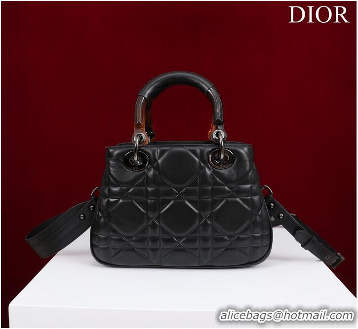 Reasonable Price LADY DIOR TOP HANDLE SMALL BAG Latte Cannage Lambskin C0963 BACK