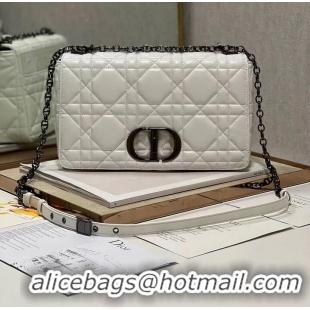 Reasonable Price LARGE DIOR CARO BAG Supple Cannage Calfskin C3155 white&black