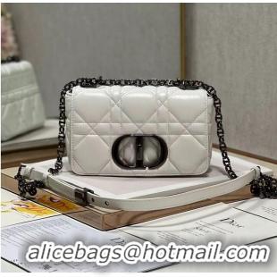 Cheapest SMALL DIOR CARO BAG Supple Cannage Calfskin M9241U white&black