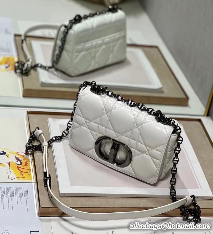 Cheapest SMALL DIOR CARO BAG Supple Cannage Calfskin M9241U white&black