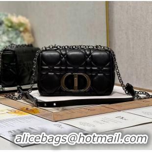 Hot Sell SMALL DIOR CARO BAG Supple Cannage Calfskin M9241U black&black