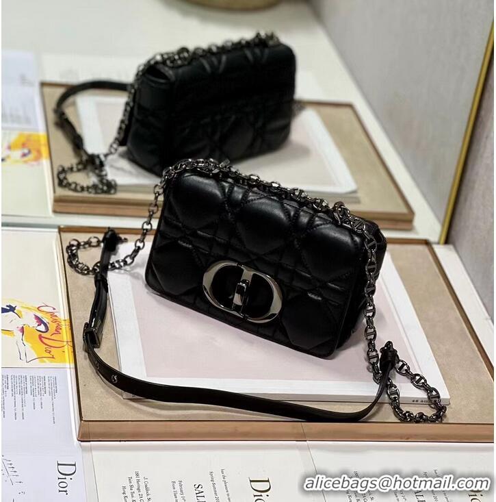 Hot Sell SMALL DIOR CARO BAG Supple Cannage Calfskin M9241U black&black