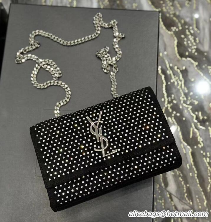 Famous Brand SAINT LAUREN KATE SMALL CHAIN BAG Y769330 BLACK