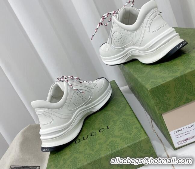 Pretty Style Gucci Run Trainers in Interlocking G Print Leather White 120242