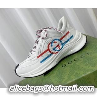 Best Grade Gucci Run Trainers in Interlocking G Print Leather White 120245