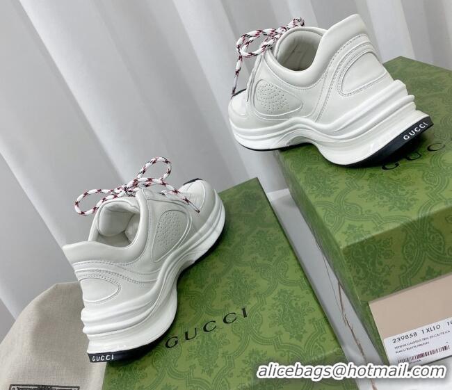 Best Grade Gucci Run Trainers in Interlocking G Print Leather White 120245