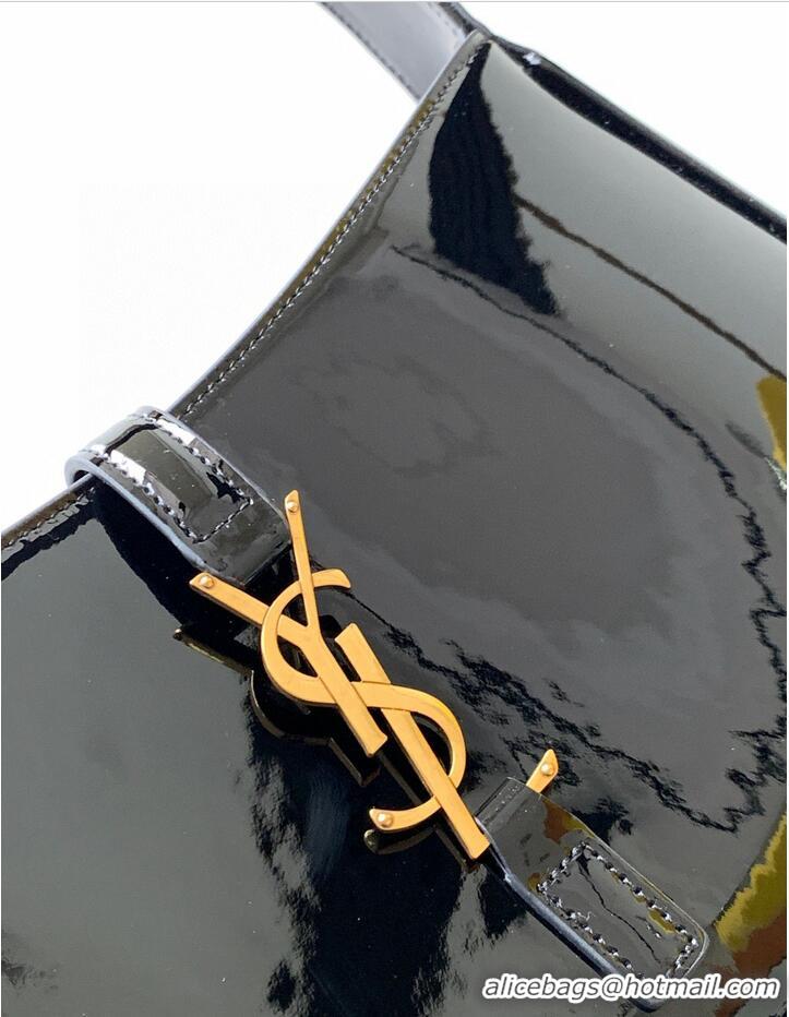 Well Crafted SAINT LAUREN PATENT LEATHER BAG 657228 BLACK