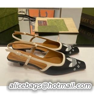 Top Design adidas x Gucci Leather Pumps 3.5cm Black 020824