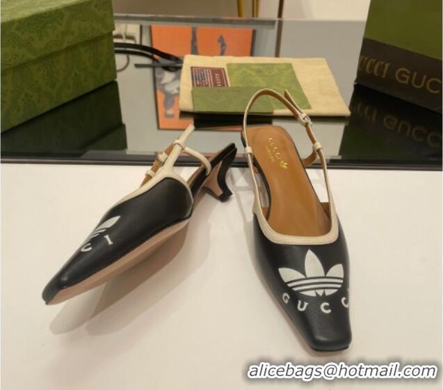 Top Design adidas x Gucci Leather Pumps 3.5cm Black 020824