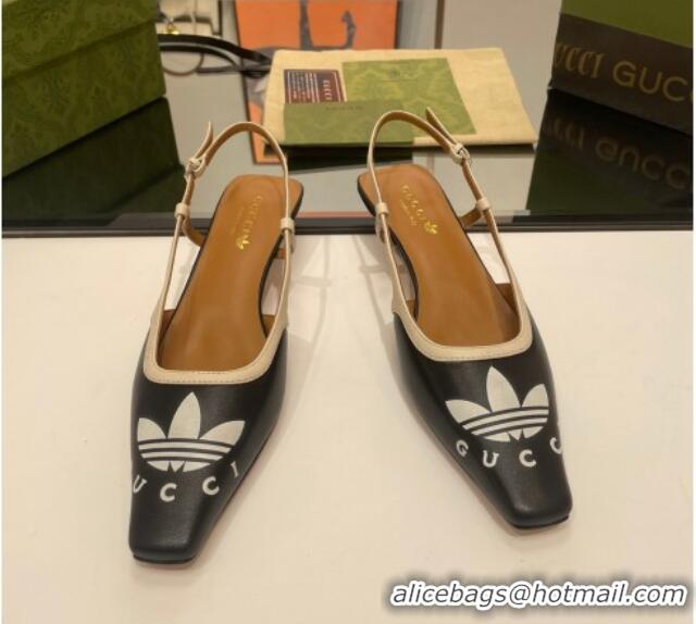 Top Design adidas x Gucci Leather Pumps 3.5cm Black 020824