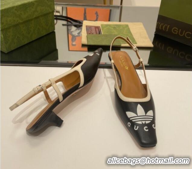 Top Design adidas x Gucci Leather Pumps 3.5cm Black 020824