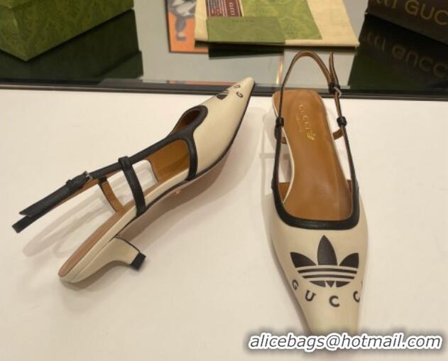 Best Price adidas x Gucci Leather Pumps 3.5cm White 020825