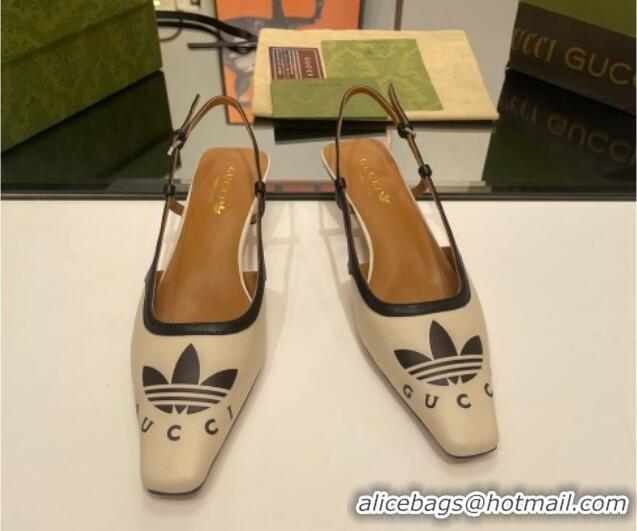 Best Price adidas x Gucci Leather Pumps 3.5cm White 020825