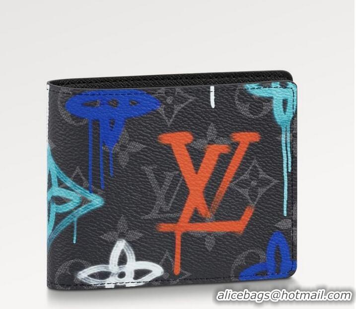 Grade Quality Louis Vuitton MULTIPLE WALLET M81847 Black&Red