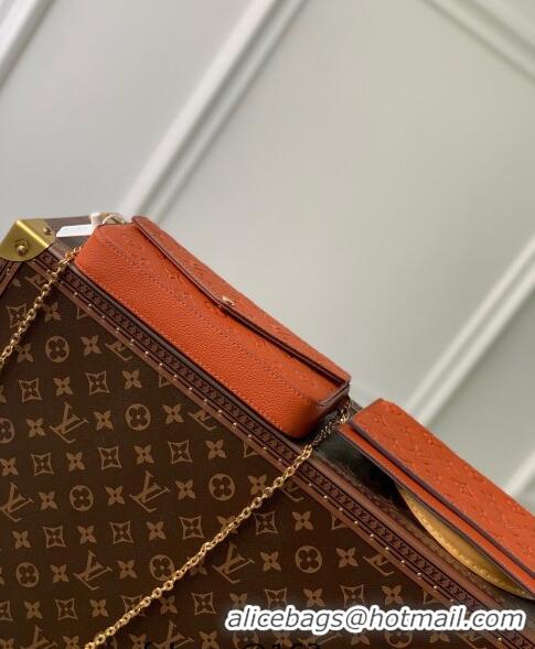 Promotional Louis Vuitton Félicie Pochette Bag in Monogram Leather M81531 Cognac Brown 2022