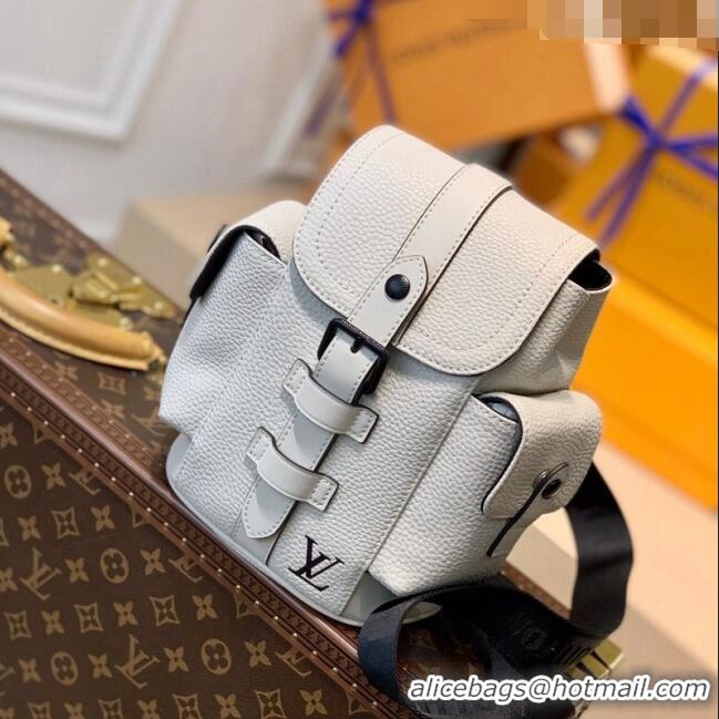 Reasonable Price Louis Vuitton Christopher XS Sling Bag in White Taurillon Leather M58493 2022