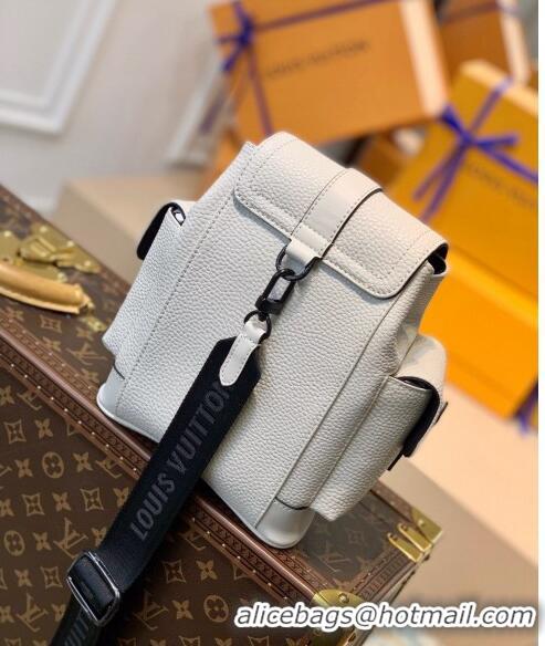 Reasonable Price Louis Vuitton Christopher XS Sling Bag in White Taurillon Leather M58493 2022