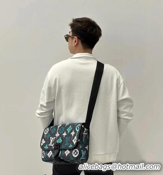 Promotional Louis Vuitton Men's Archy Messenger MM Bag in LV Graffiti Green Monogram Eclipse Canvas M21394 2022