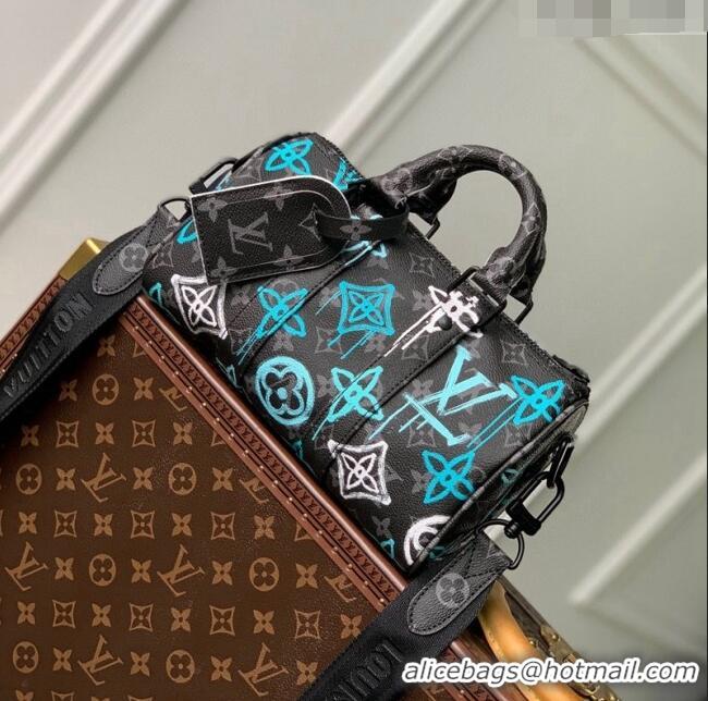 Trendy Design Louis Vuitton Keepall Bandouliere 25 Bag in in LV Graffiti Green Monogram Eclipse Canvas M21399 2022