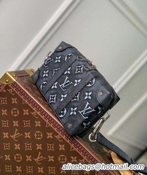 Inexpensive Louis Vuitton Soft Trunk Bag in Monogram Faded Leather M81776 Charcoal 2022