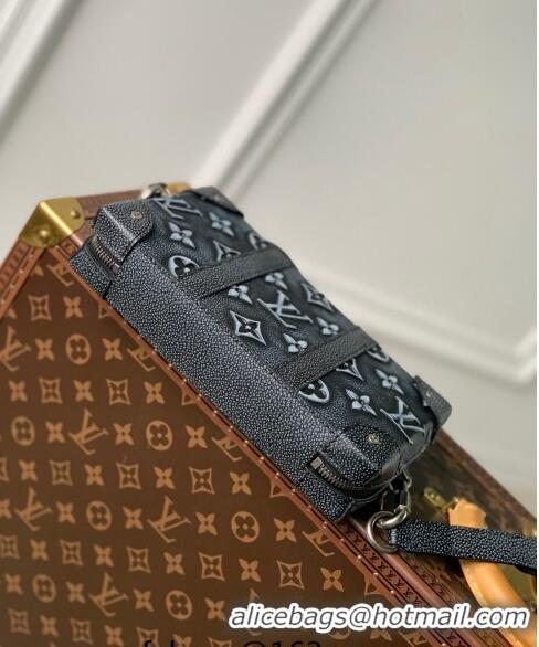 Inexpensive Louis Vuitton Soft Trunk Bag in Monogram Faded Leather M81776 Charcoal 2022