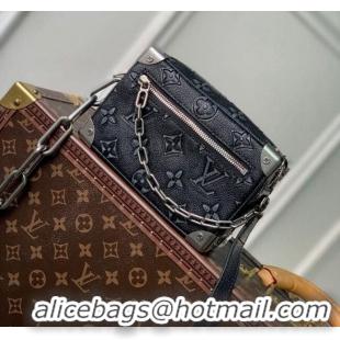 Famous Brand Louis Vuitton Mini Soft Trunk Bag in Monogram Faded Leather M21368 Charcoal 2022