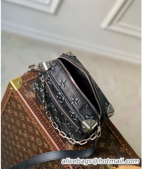 Famous Brand Louis Vuitton Mini Soft Trunk Bag in Monogram Faded Leather M21368 Charcoal 2022