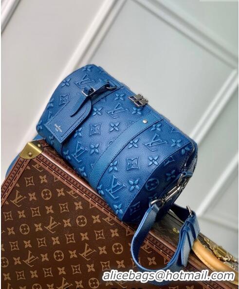 Traditional Specials Louis Vuitton City Keepall Bag in Monogram Faded Leather M21448 Blue 2022