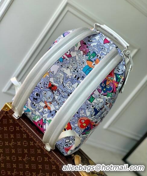 Top Design Louis Vuitton Multipocket Backpack Bag in Graffiti Canvas M21846 White/Multicolor 2022