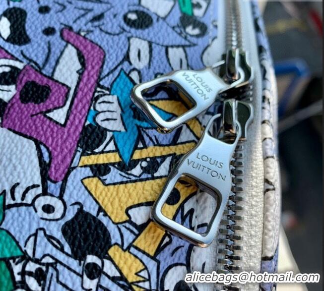 Top Design Louis Vuitton Multipocket Backpack Bag in Graffiti Canvas M21846 White/Multicolor 2022