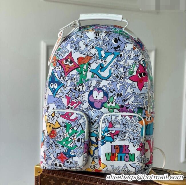 Top Design Louis Vuitton Multipocket Backpack Bag in Graffiti Canvas M21846 White/Multicolor 2022