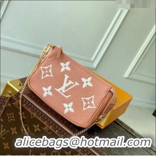 Promotional Louis Vuitton Gradient Monogram Leather Mini Pochette Accessoires Chain Pouch M80501 Pink 2022