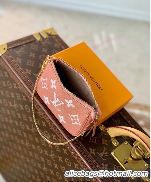 Promotional Louis Vuitton Gradient Monogram Leather Mini Pochette Accessoires Chain Pouch M80501 Pink 2022