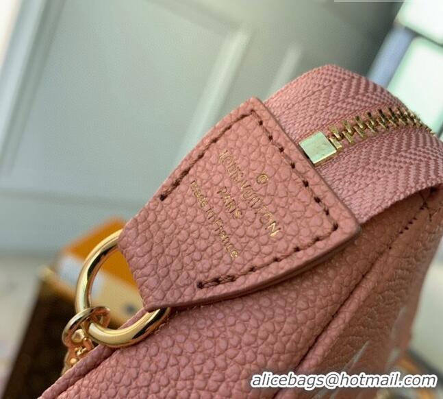 Promotional Louis Vuitton Gradient Monogram Leather Mini Pochette Accessoires Chain Pouch M80501 Pink 2022