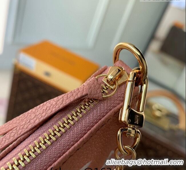 Promotional Louis Vuitton Gradient Monogram Leather Mini Pochette Accessoires Chain Pouch M80501 Pink 2022