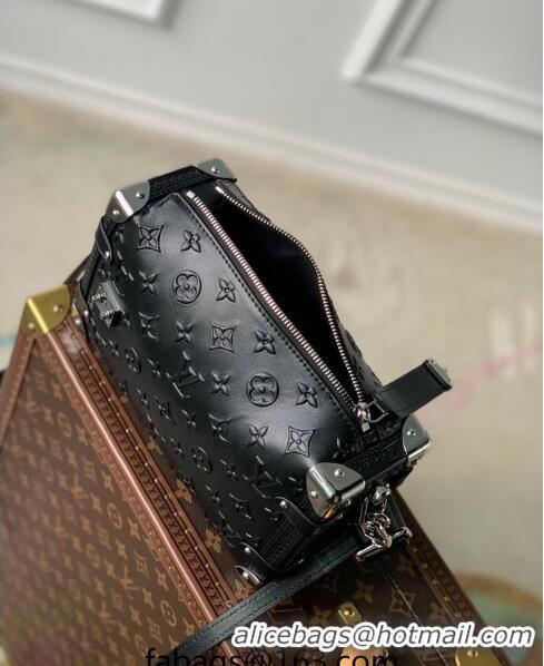 Unique Discount Louis Vuitton Side Trunk PM Bag in Monogram Debossed Leather M21709 Black 2022