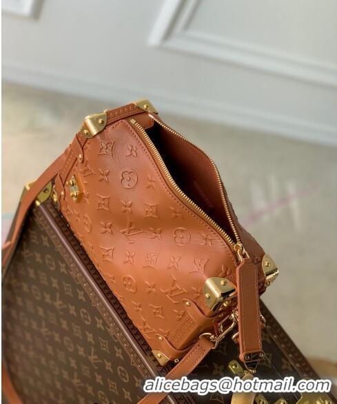 Top Quality Louis Vuitton Side Trunk PM Bag in Monogram Debossed Leather M21709 Brown 2022