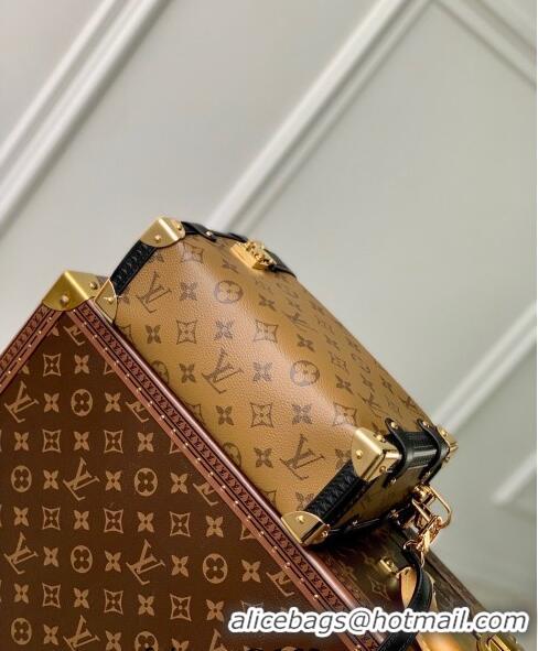 Good Looking Louis Vuitton Side Trunk PM Bag in Monogram Reverse Canvas M46358 Black 2022