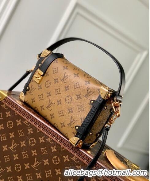 Good Looking Louis Vuitton Side Trunk PM Bag in Monogram Reverse Canvas M46358 Black 2022