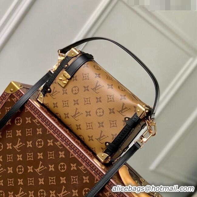 Good Looking Louis Vuitton Side Trunk PM Bag in Monogram Reverse Canvas M46358 Black 2022