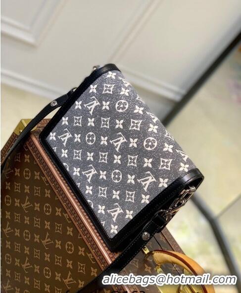 Buy Fashionable Louis Vuitton Dauphine MM in Grey Washed Denim Textile Jacquard M21458 2022