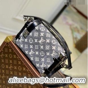 Popular Style Louis Vuitton Side Trunk PM Bag in Grey Washed Denim Textile Jacquard M21460 2022