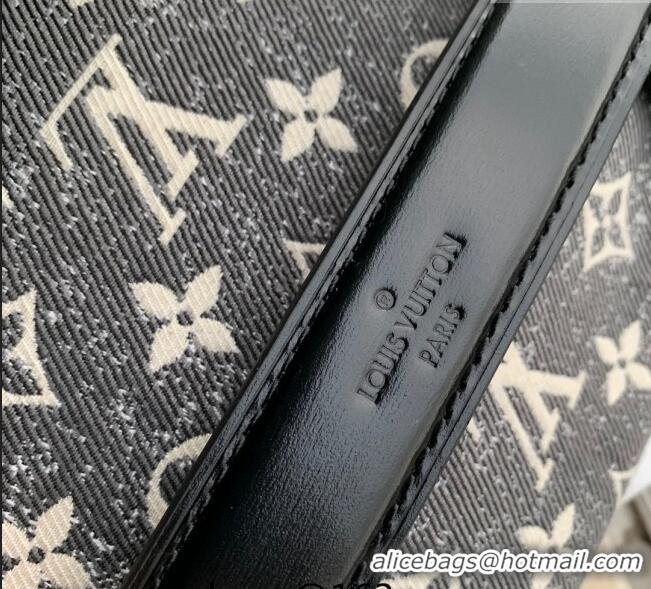 Popular Style Louis Vuitton Side Trunk PM Bag in Grey Washed Denim Textile Jacquard M21460 2022